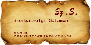 Szombathelyi Salamon névjegykártya